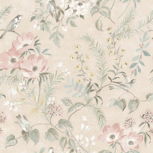 Frederique Blush Bloom Wallpaper by Chesapeake