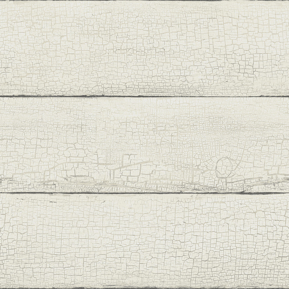 Morgan White Distressed Wood Wallpaper by Chesapeake Delphine Covers about 56.4 square feet 20.5-in by 33-ft long roll Prepasted 20.5 - Fabric Carolina -