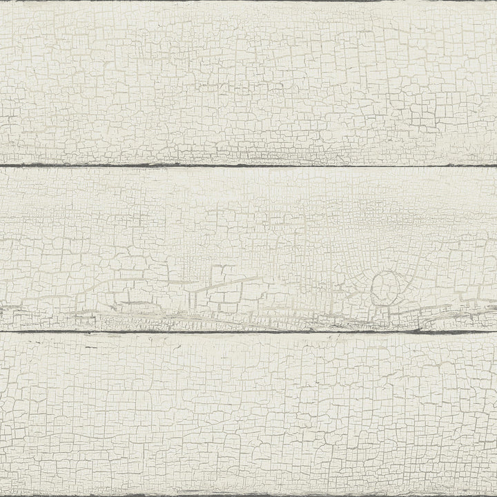 Morgan White Distressed Wood Wallpaper by Chesapeake Delphine Covers about 56.4 square feet 20.5-in by 33-ft long roll Prepasted 20.5 - Fabric Carolina -