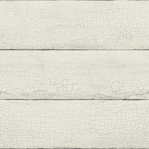 Morgan White Distressed Wood Wallpaper by Chesapeake