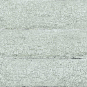 Morgan Seafoam Distressed Wood Wallpaper by Chesapeake