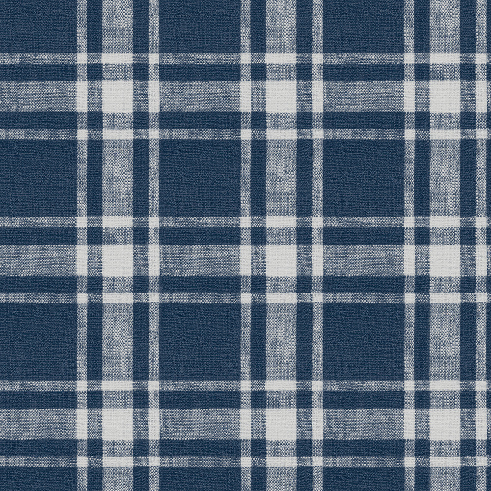 Antoine Dark Blue Flannel Wallpaper by Chesapeake Delphine Covers about 56.4 square feet 20.5-in by 33-ft long roll Prepasted 20.5 - Fabric Carolina -