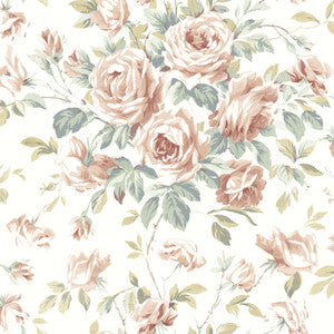 Manon Blush Rose Stitch Wallpaper by Chesapeake