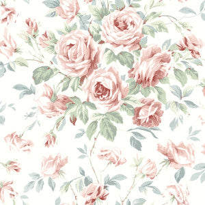 Manon Raspberry Rose Stitch Wallpaper by Chesapeake