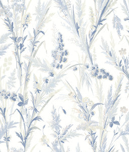 Hillaire Navy Meadow Wallpaper by Chesapeake