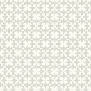 Remy Light Grey Fleur Tile Wallpaper by Chesapeake