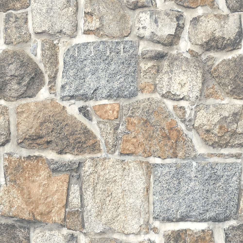 Axelle Rust Stone Wallpaper by Chesapeake Delphine Covers about 56.4 square feet 20.5-in by 33-ft long roll Prepasted 20.5 - Fabric Carolina -