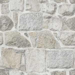 Axelle Light Grey Stone Wallpaper by Chesapeake