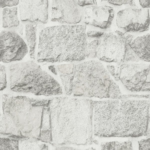 Axelle White Stone Wallpaper by Chesapeake
