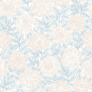 Faustin Blush Floral Wallpaper by Chesapeake