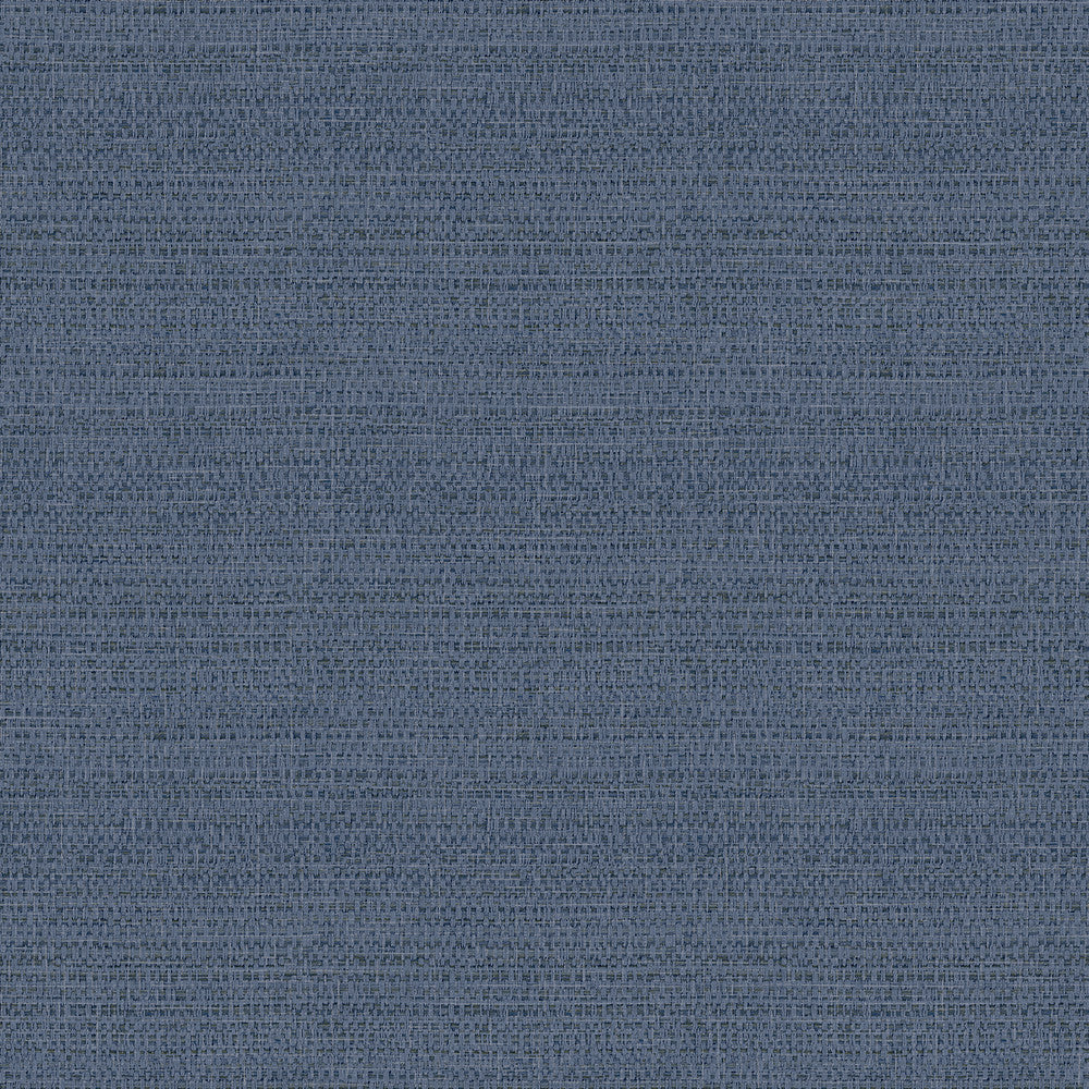Balantine Navy Weave Wallpaper by Chesapeake Delphine Covers about 56.4 square feet 20.5-in by 33-ft long roll Prepasted 20.5 - Fabric Carolina -