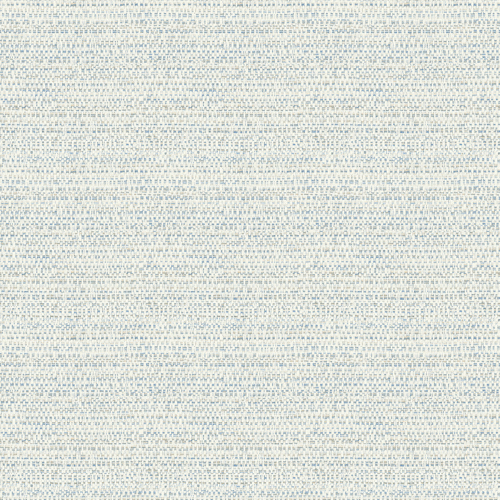 Balantine Light Blue Weave Wallpaper by Chesapeake Delphine Covers about 56.4 square feet 20.5-in by 33-ft long roll Prepasted 20.5 - Fabric Carolina -