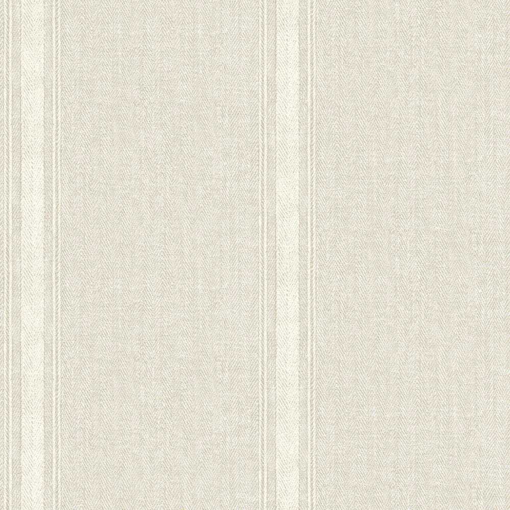 Linette Beige Fabric Stripe Wallpaper by Chesapeake Delphine Covers about 56.4 square feet 20.5-in by 33-ft long roll Prepasted 20.5 - Fabric Carolina -