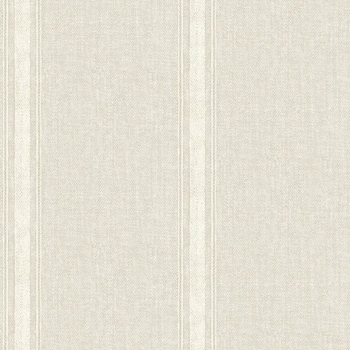 Linette Beige Fabric Stripe Wallpaper by Chesapeake Delphine Covers about 56.4 square feet 20.5-in by 33-ft long roll Prepasted 20.5 - Fabric Carolina -