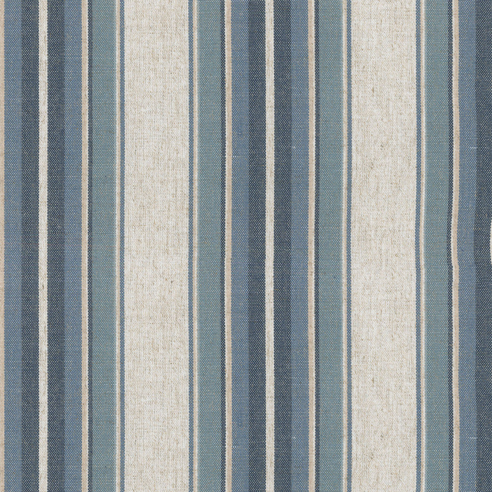 Yucatan Stripe Blue Jean 407331 by PKL Studio Fabric PKL STUDIO OCT'18 80% Polyester 20% Linen CHINA Wyzenbeek 51,000 Horizontal: 6.75" and Vertical: 0.00" 54" - Fabric Carolina -