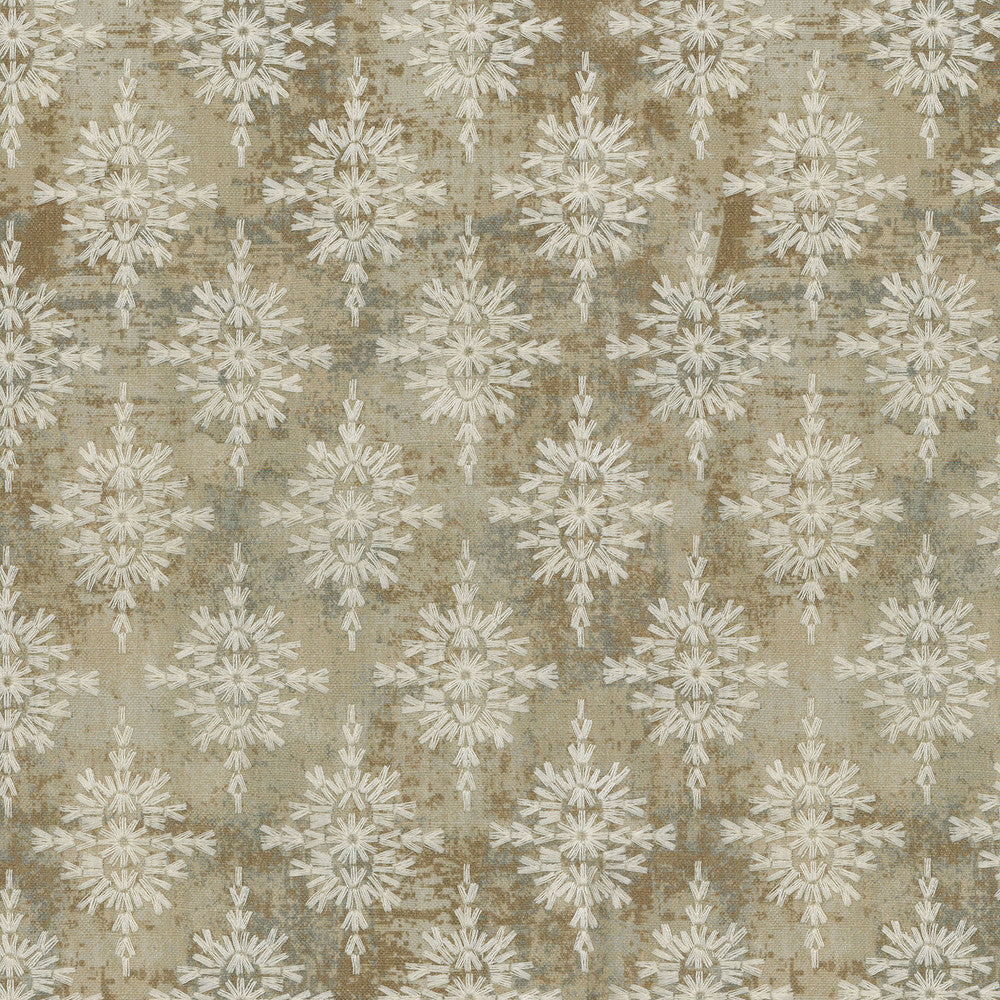 Asterisk Driftwood 407350 by Waverly Fabric BESPOKEN I 100% Cotton Embroid:100% Viscose INDIA Wyzenbeek 6,000 Horizontal: 3.20" and Vertical: 4.60" 54" - Fabric Carolina -