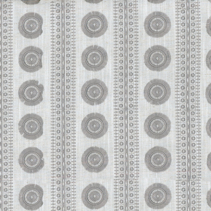 Adornment Emb Flint 407371 by PKL Studio Designer Fabric - Base:83%Polyester 11%Cotton 6%Linen Embroid:100%Rayon INDIA 9000 Horizontal: 3.8 and Vertical: 3 55 - Swanky Fabrics -