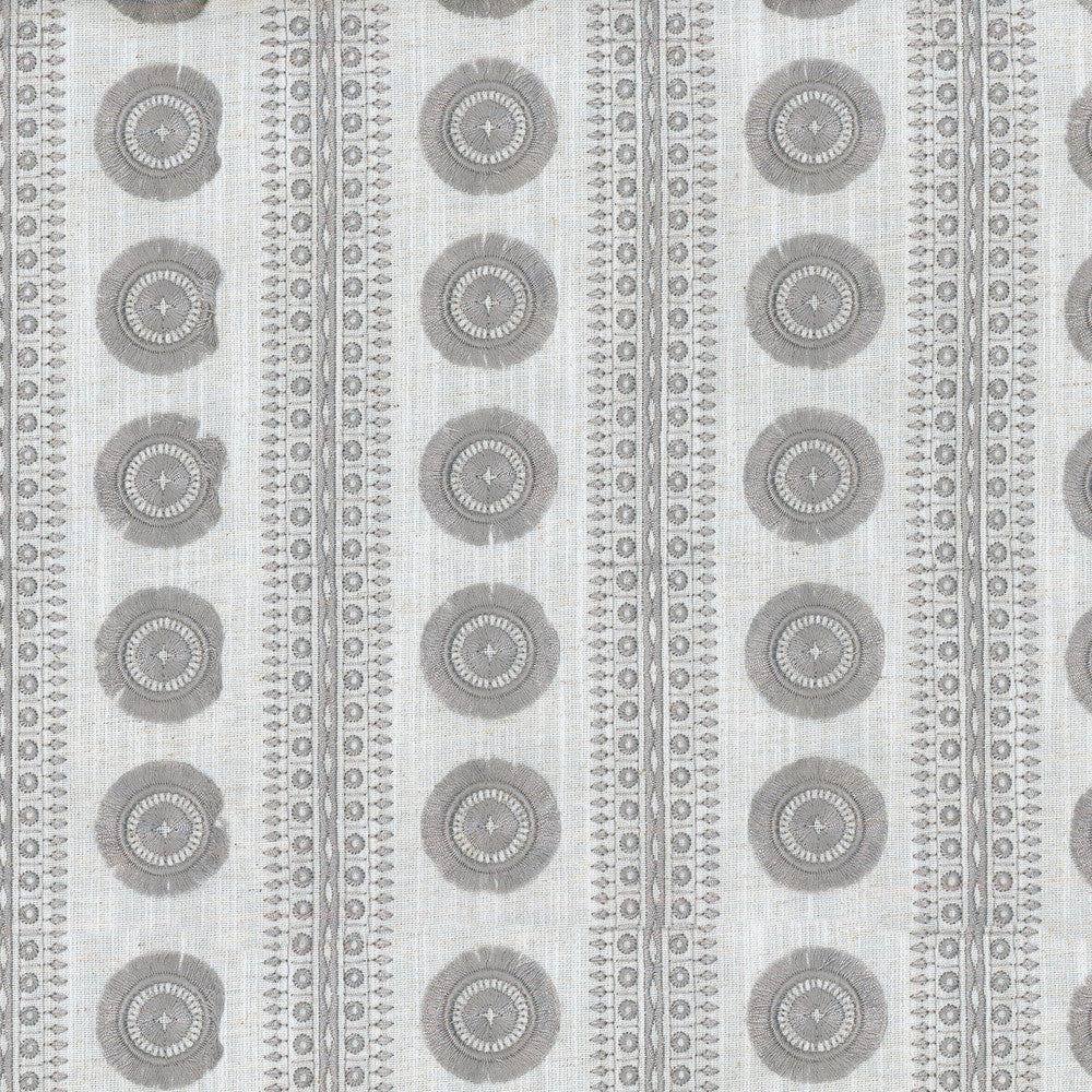 Adornment Emb Flint 407371 by PKL Studio Fabric - Base:83%Polyester 11%Cotton 6%Linen Embroid:100%Rayon INDIA 9000 Horizontal: 3.8 and Vertical: 3 55 - Fabric Carolina -