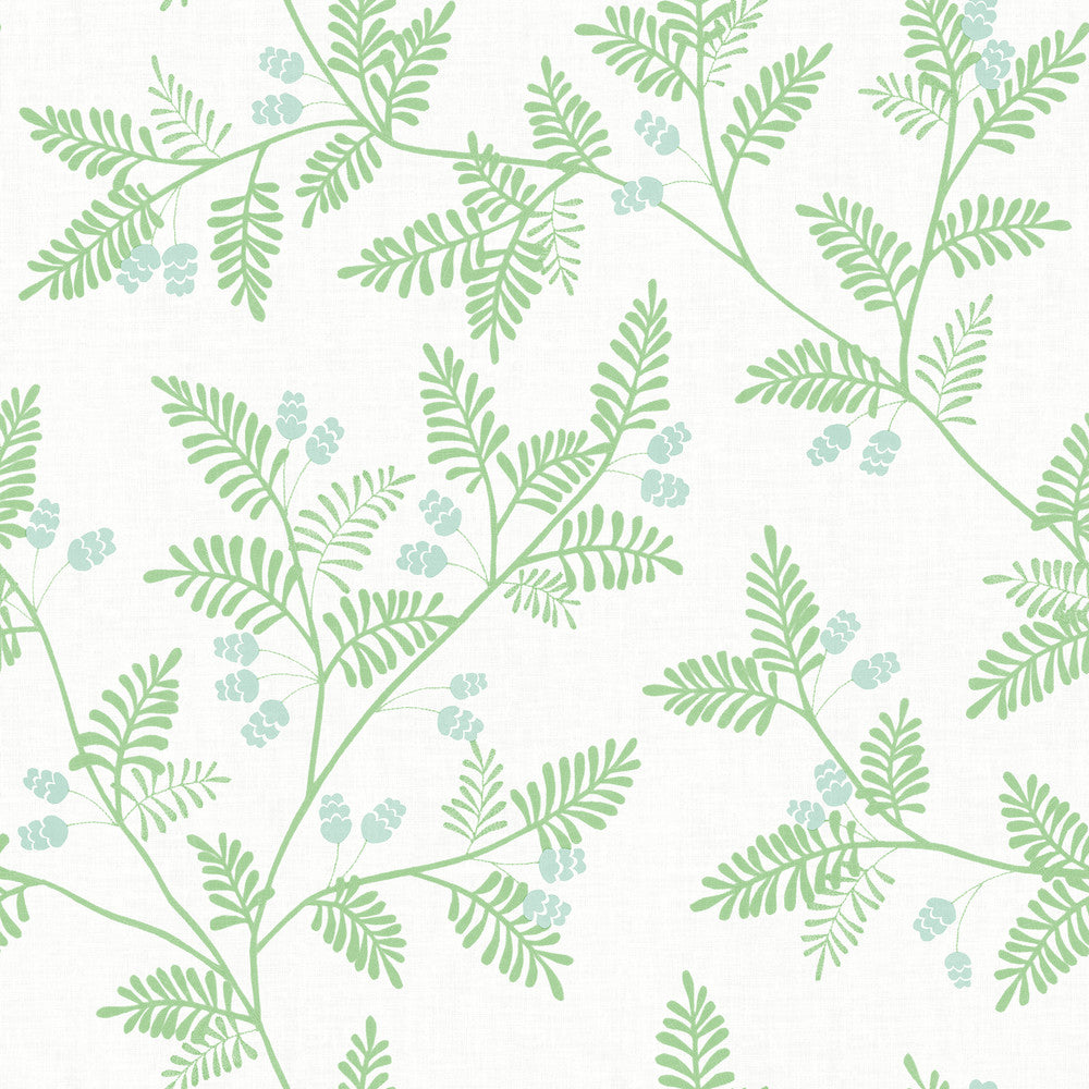Ardell Light Green Botanical Wallpaper by A-Street Prints Georgia Covers about 56.4 square feet 20.5-in by 33-ft long roll Unpasted 20.9 - Fabric Carolina -