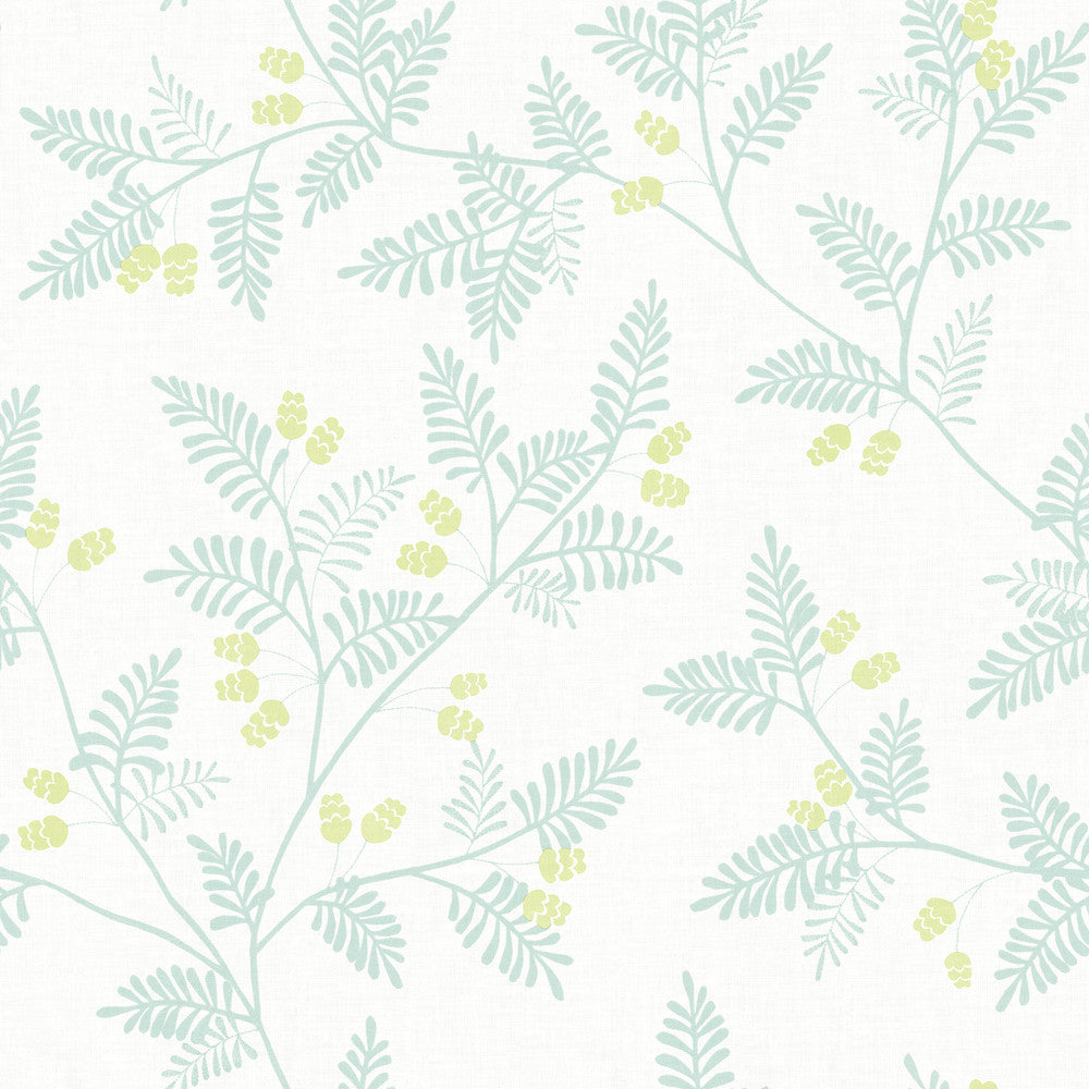 Ardell Seafoam Botanical Wallpaper by A-Street Prints Georgia Covers about 56.4 square feet 20.5-in by 33-ft long roll Unpasted 20.9 - Fabric Carolina -