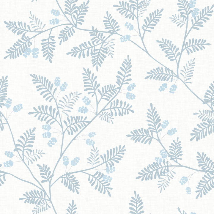 Ardell Light Blue Botanical Wallpaper by A-Street Prints Georgia Covers about 56.4 square feet 20.5-in by 33-ft long roll Unpasted 20.9 - Fabric Carolina -