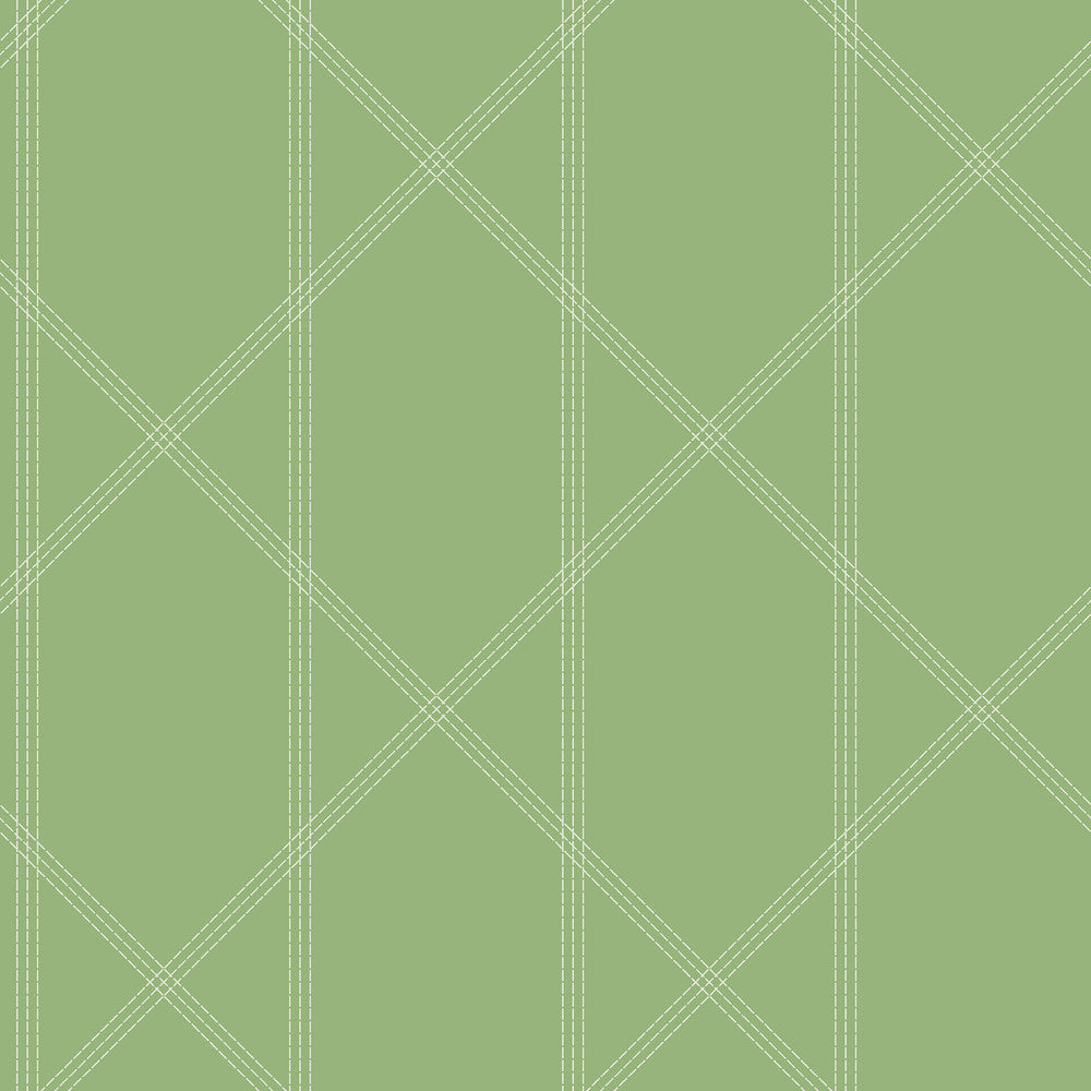 Walcott Light Green Stitched Trellis Wallpaper by A-Street Prints Georgia Covers about 56.4 square feet 20.5-in by 33-ft long roll Unpasted 20.9 - Fabric Carolina -