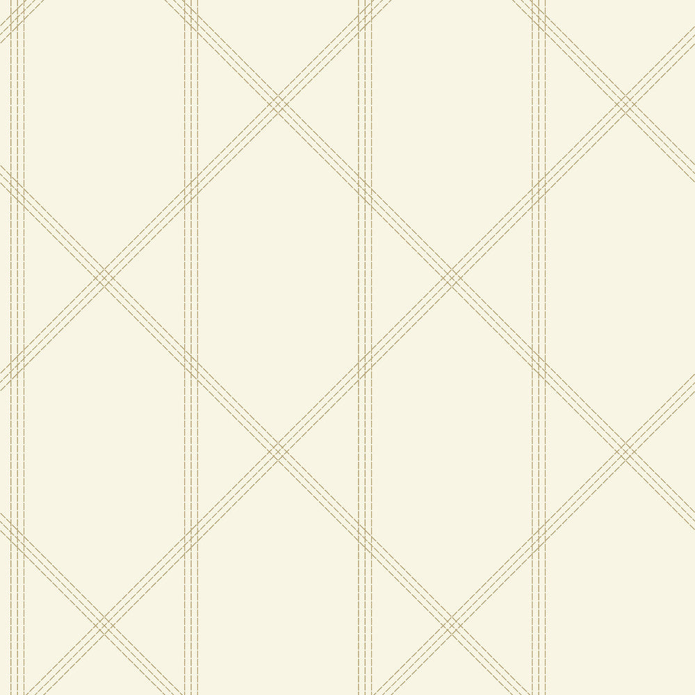 Walcott Cream Stitched Trellis Wallpaper by A-Street Prints Georgia Covers about 56.4 square feet 20.5-in by 33-ft long roll Unpasted 20.9 - Fabric Carolina -