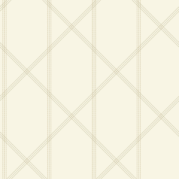 Walcott Cream Stitched Trellis Wallpaper by A-Street Prints Georgia Covers about 56.4 square feet 20.5-in by 33-ft long roll Unpasted 20.9 - Fabric Carolina -