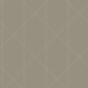 Walcott Light Grey Stitched Trellis Wallpaper by A-Street Prints