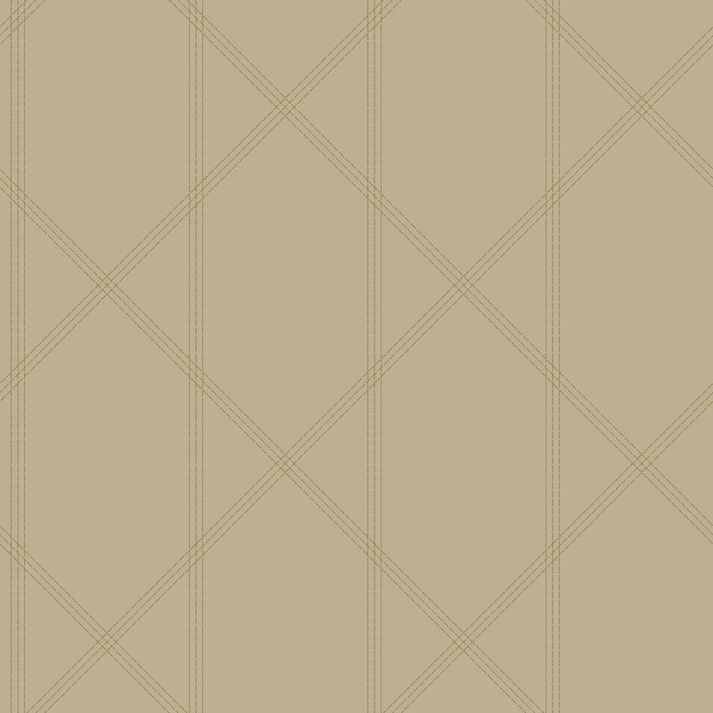 Walcott Taupe Stitched Trellis Wallpaper by A-Street Prints Georgia Covers about 56.4 square feet 20.5-in by 33-ft long roll Unpasted 20.9 - Fabric Carolina -