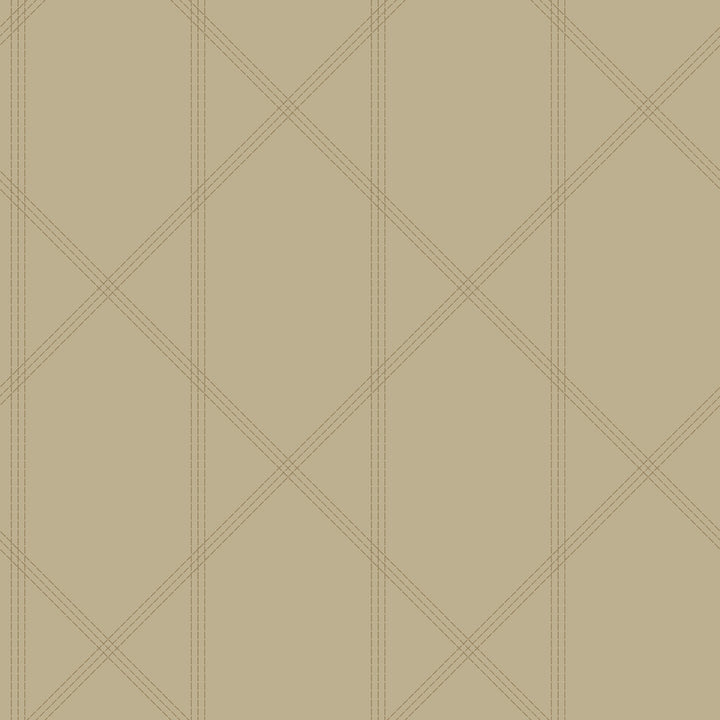 Walcott Taupe Stitched Trellis Wallpaper by A-Street Prints Georgia Covers about 56.4 square feet 20.5-in by 33-ft long roll Unpasted 20.9 - Fabric Carolina -