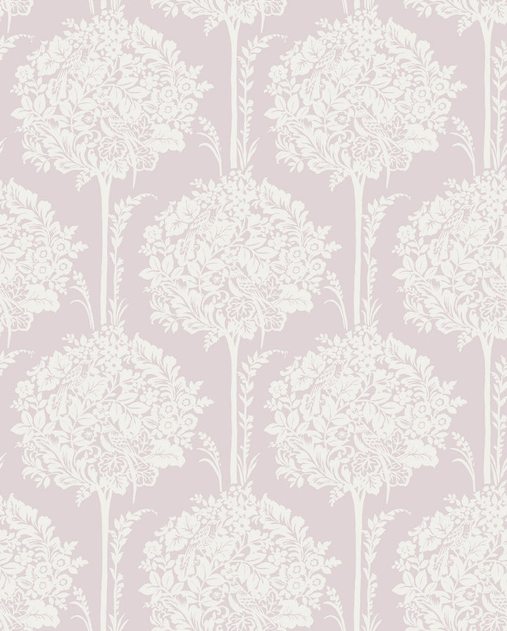 Zaria Lavender Topiary Wallpaper by A-Street Prints Georgia Covers about 56.4 square feet 20.5-in by 33-ft long roll Unpasted 12.6 - Fabric Carolina -