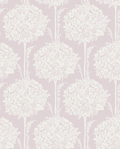 Zaria Lavender Topiary Wallpaper by A-Street Prints