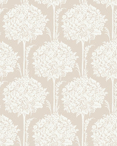 Zaria Taupe Topiary Wallpaper by A-Street Prints