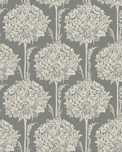 Zaria Slate Topiary Wallpaper by A-Street Prints
