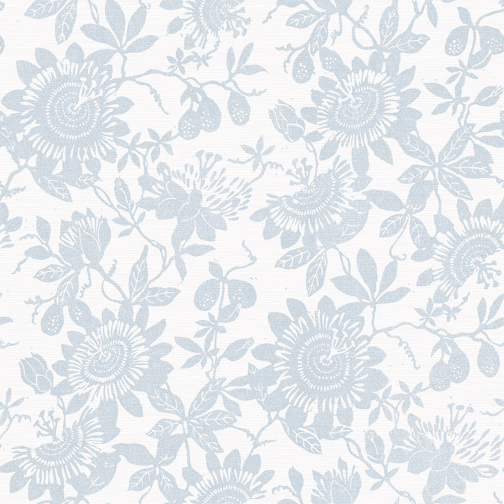 Helen Light Blue Floral Trail Wallpaper by A-Street Prints Georgia Covers about 56.4 square feet 20.5-in by 33-ft long roll Unpasted 20.9 - Fabric Carolina -