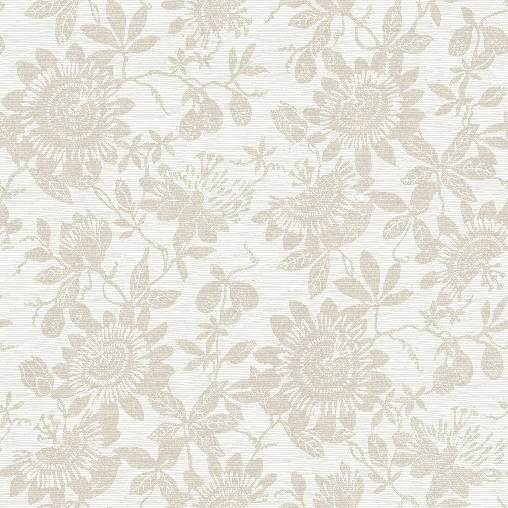Helen Taupe Floral Trail Wallpaper by A-Street Prints Georgia Covers about 56.4 square feet 20.5-in by 33-ft long roll Unpasted 20.9 - Fabric Carolina -