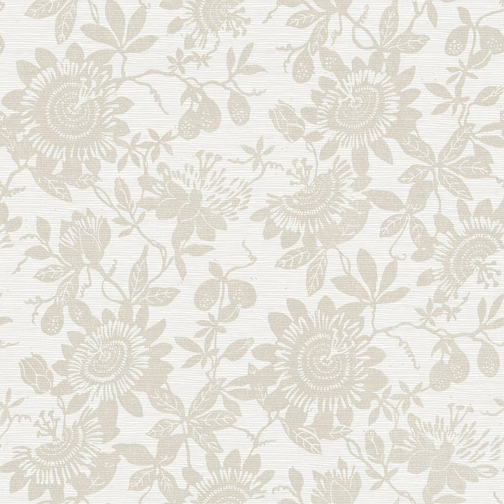 Helen Taupe Floral Trail Wallpaper by A-Street Prints Georgia Covers about 56.4 square feet 20.5-in by 33-ft long roll Unpasted 20.9 - Fabric Carolina -