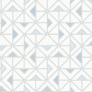 Jekyl Blue Triangles Wallpaper by A-Street Prints