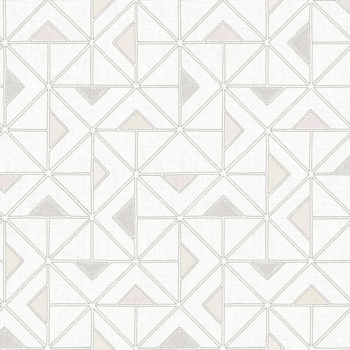 Jekyl Neutral Triangles Wallpaper by A-Street Prints Georgia Covers about 56.4 square feet 20.5-in by 33-ft long roll Unpasted 20.9 - Fabric Carolina -