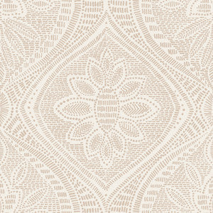 Scout Blush Floral Ogee Wallpaper by A-Street Prints
