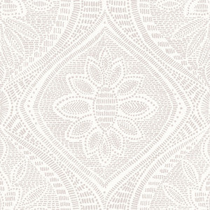 Scout Lavender Floral Ogee Wallpaper by A-Street Prints