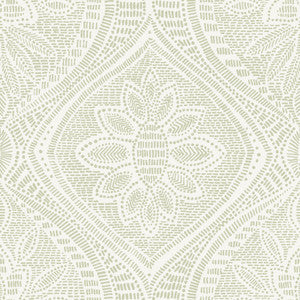 Scout Moss Floral Ogee Wallpaper by A-Street Prints