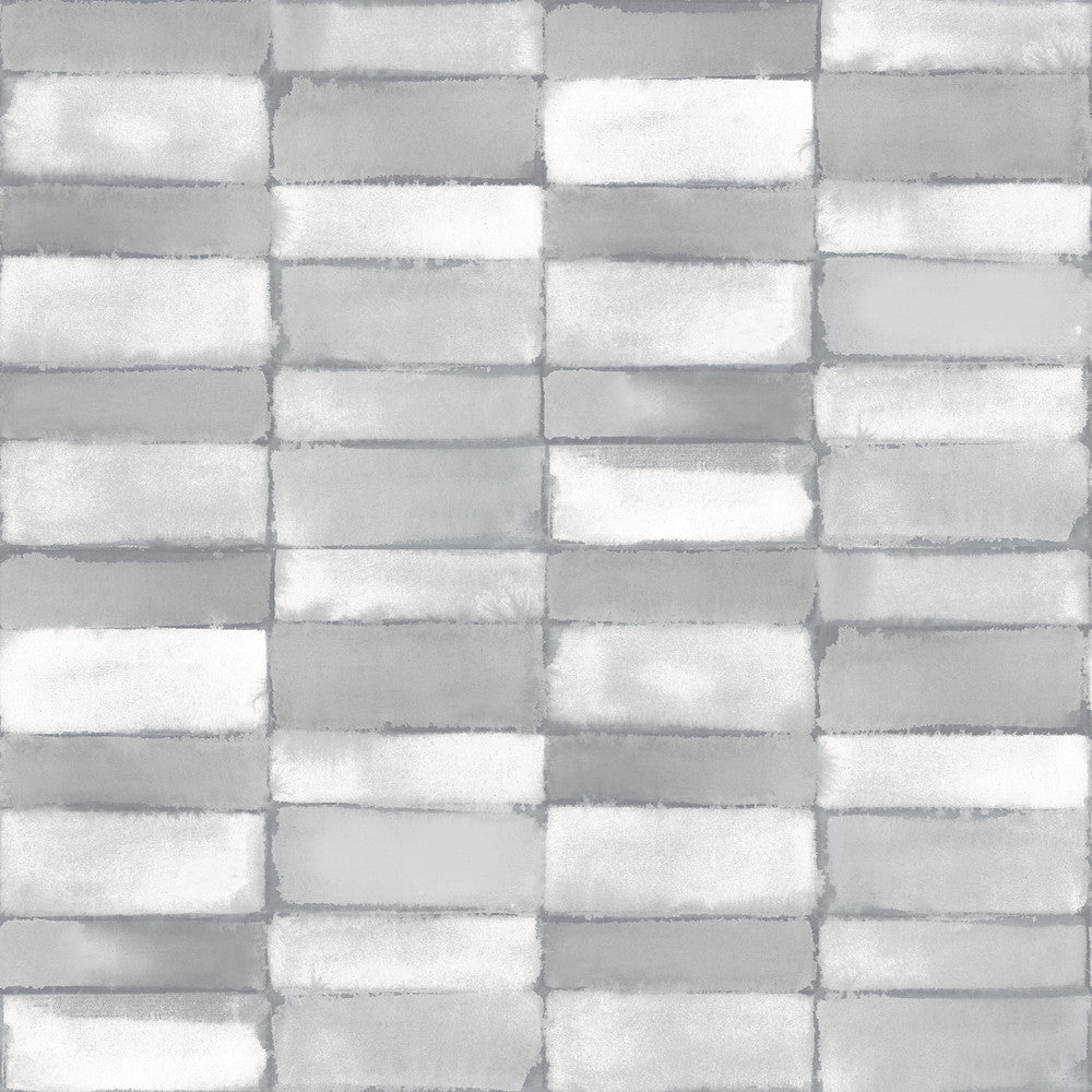 Braden Grey Tile Wallpaper by A-Street Prints Georgia Covers about 56.4 square feet 20.5-in by 33-ft long roll Unpasted 20.9 - Fabric Carolina -