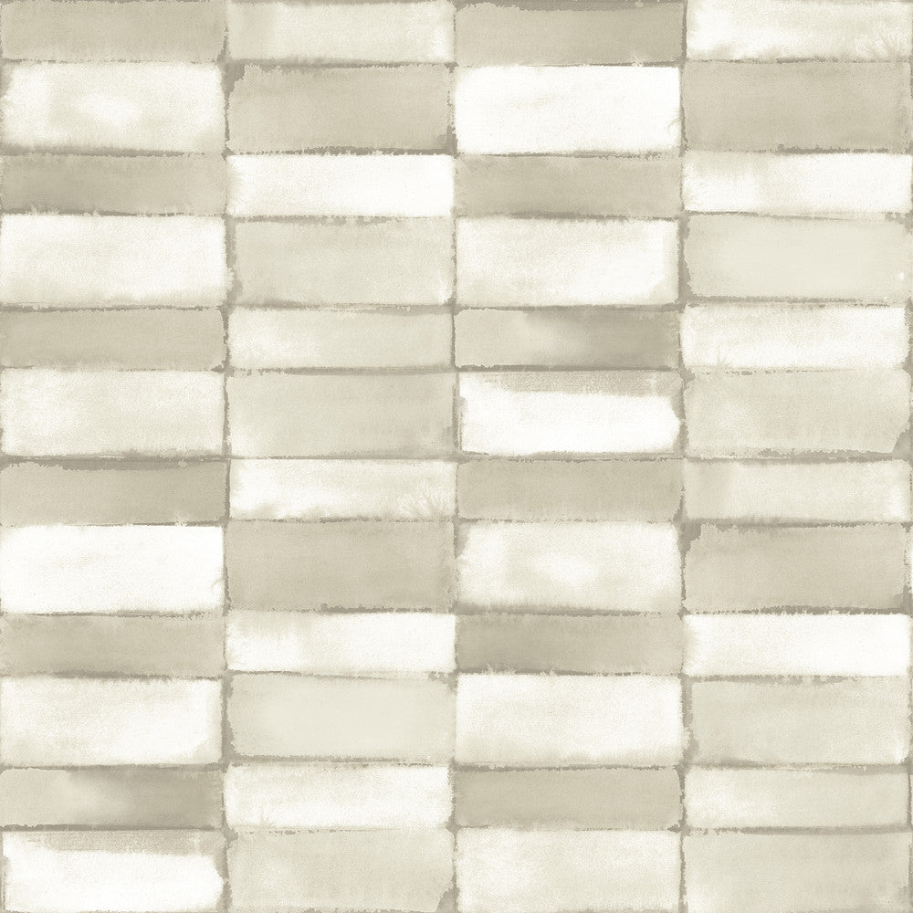 Braden Taupe Tile Wallpaper by A-Street Prints Georgia Covers about 56.4 square feet 20.5-in by 33-ft long roll Unpasted 20.9 - Fabric Carolina -