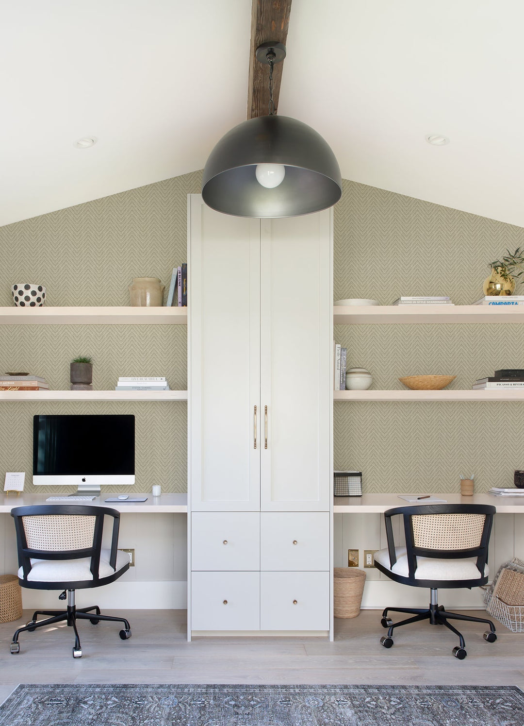 Glynn Neutral Chevron Wallpaper by A-Street Prints Designer