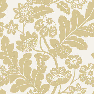 Augusta Butter Flock Damask Wallpaper by A-Street Prints