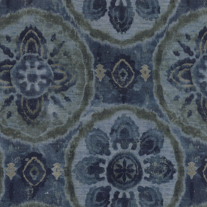 Celestial Orb Midnight 407422 by Waverly Fabric BESPOKEN I 75% Viscose 25% Linen INDIA Wyzenbeek 21,000 Horizontal: 13.50" and Vertical: 13.50" 54" - Fabric Carolina -