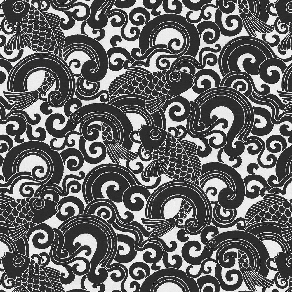 Waveform Onyx 407742 by PKL Studio Outdoor Fabric - 100% Spun Polyester Pakistan 51000 Horizontal: 25.25 and Vertical: 13.5 54 - Fabric Carolina -