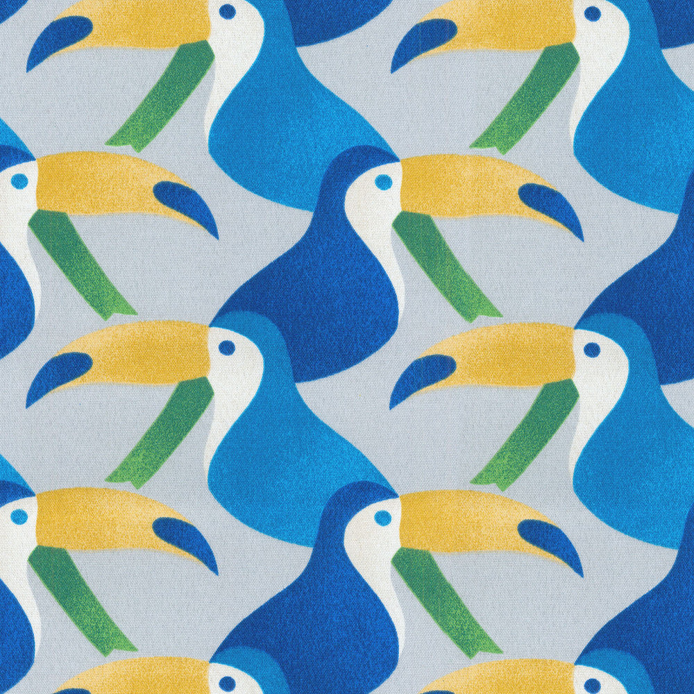 Toucans Tide 407820 by PKL Studio Outdoor Fabric - 100% Spun Polyester Pakistan 51000 Horizontal: 6.3 and Vertical: 6.75 54 - Fabric Carolina -